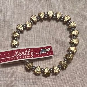 (1) Trrtlz Christmas Bracelet - Gold Christmas Trees